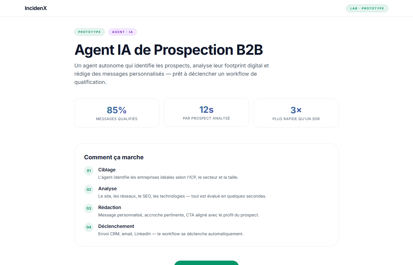 Agent IA de prospection B2B