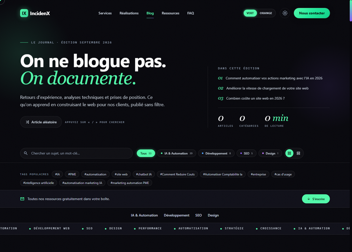 Blog IncidenX - listing