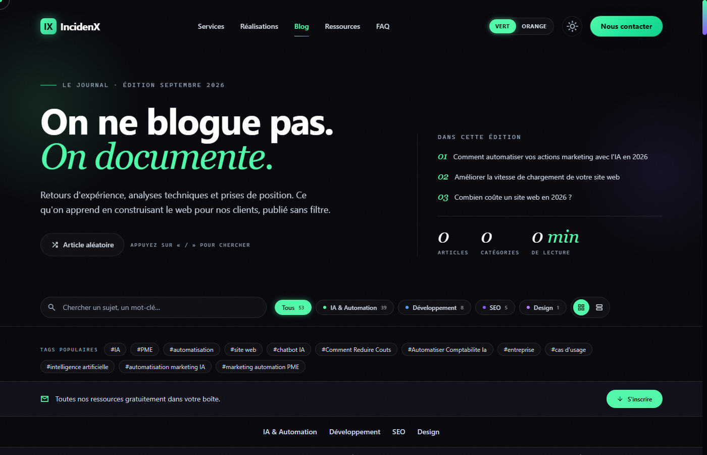 Pipeline d'articles SEO automatisé